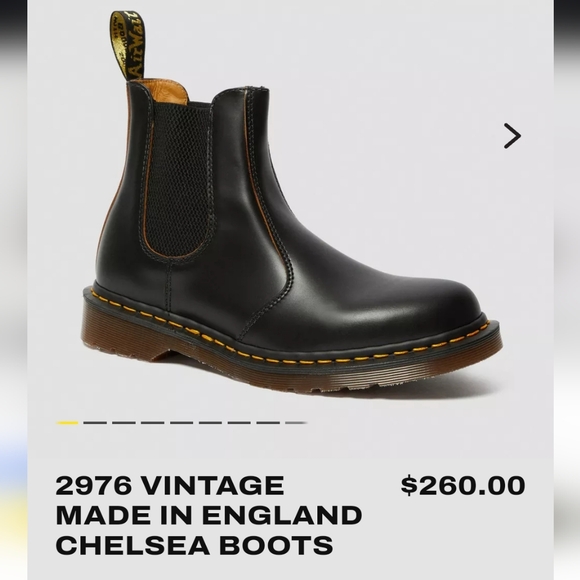 2976 vintage Dr. Marten made in England Chelsea boots -black size M8/W9 - Picture 1 of 14